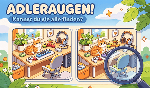Finde die Unterschiede Quiz: Können Sie jede Veränderung finden?