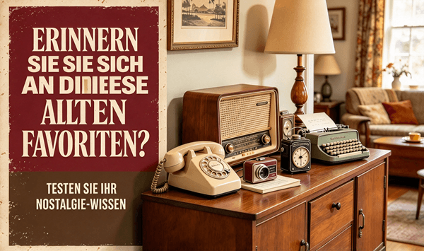 Zeitreise in die Vergangenheit: Können Sie diese alten Alltagsgegenstände noch benennen?